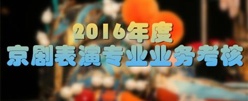 男人日女人的逼网站国家京剧院2016年度京剧表演专业业务考...